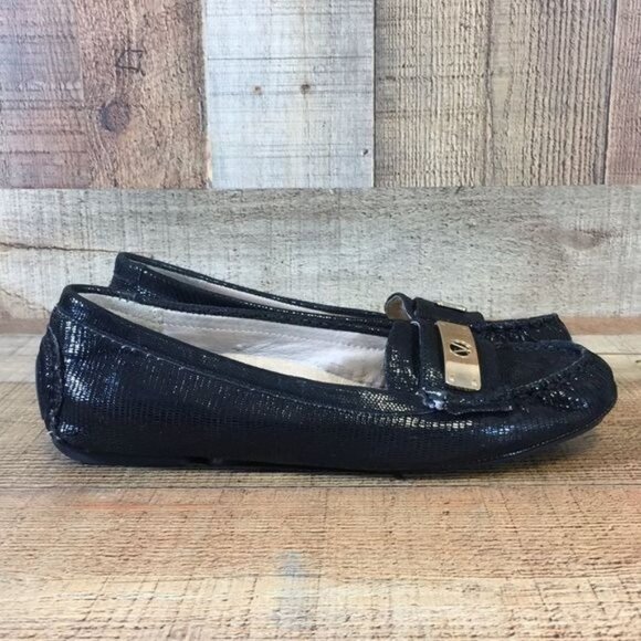 Vionic Black‎ Sydney Driver Moccasin Flats Womens 7.5 Slip On Loafer Shoes - Picture 1 of 14